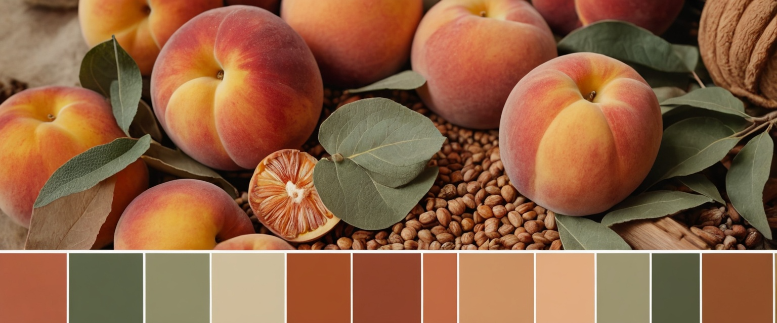 The Product Image3 with Prompt"Moodboard, autumn color palette, Peach, Terracotta, Sage"