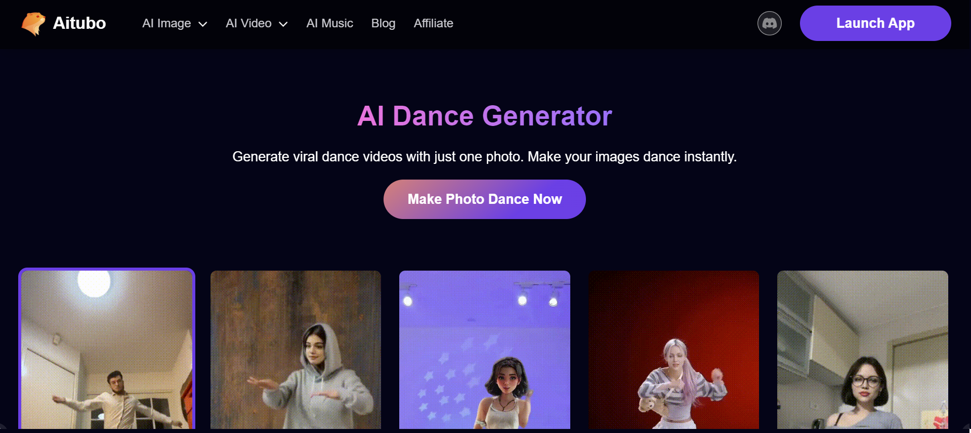 Aitubo's AI Dance Generator