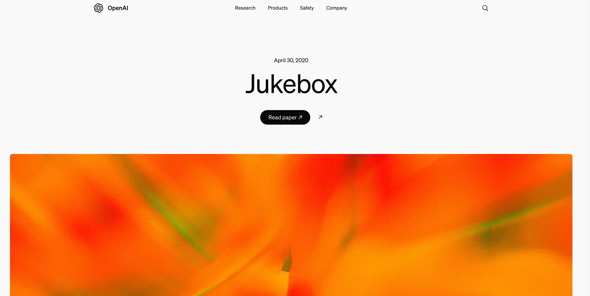 Jukebox by OpenAI