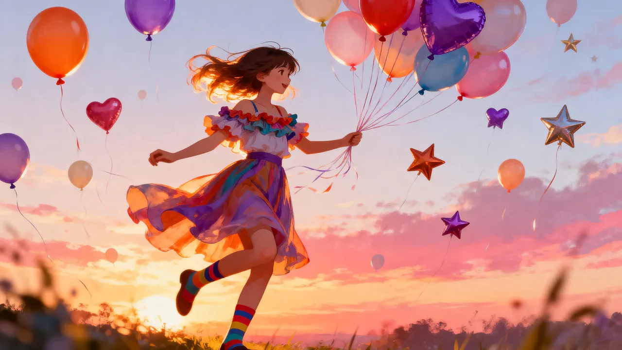 AI Prompt Examples for A beautiful girl in a whimsical outfit
