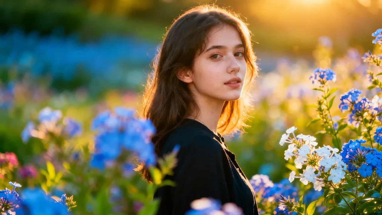 AI Prompt Examples for A young woman with an intense gaze