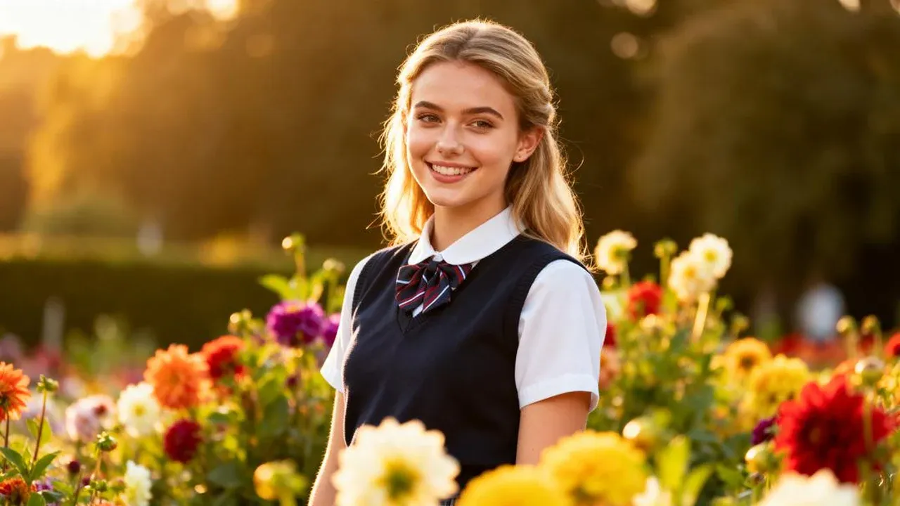 AI Prompt Examples for A stunning woman in a school uniform