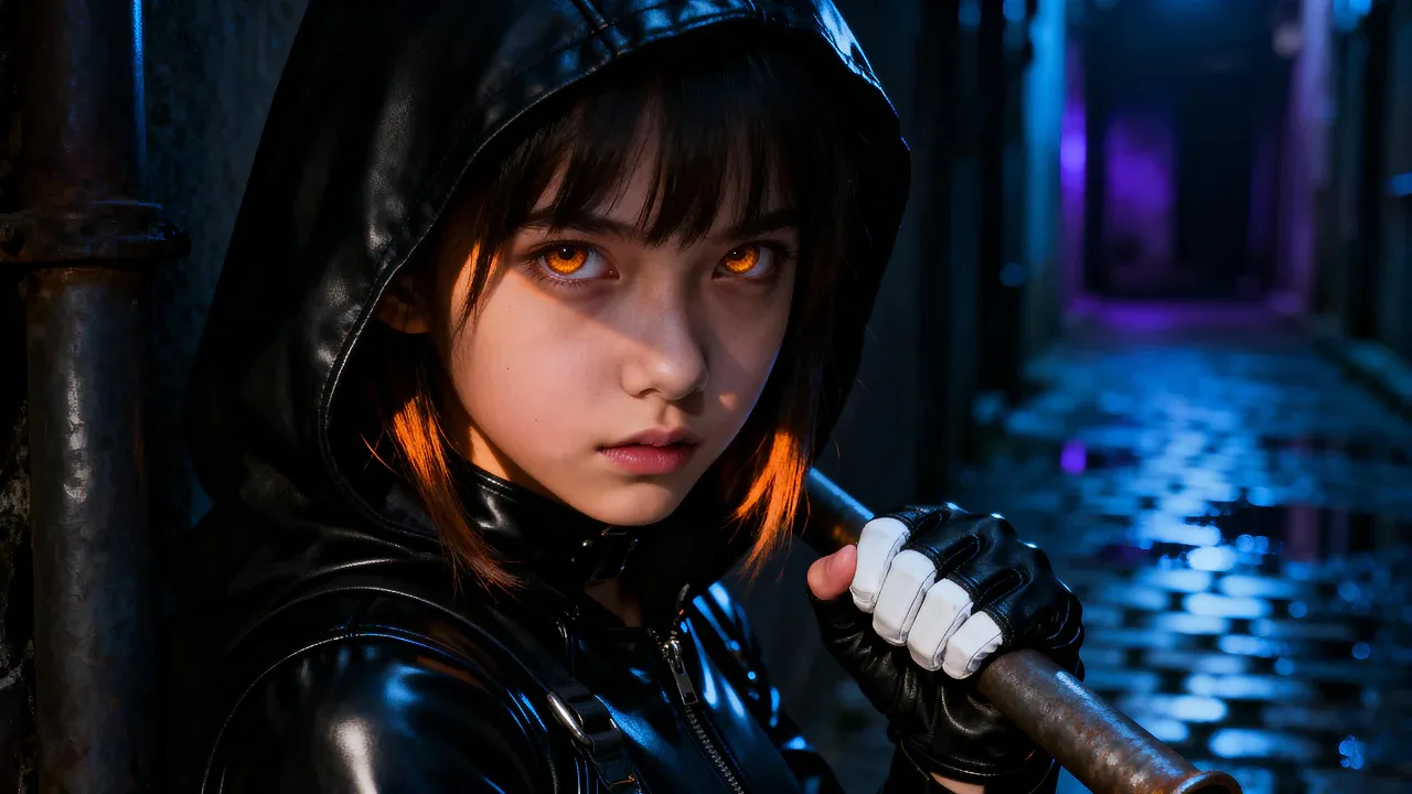 AI Prompt Examples for a girl in dark attire