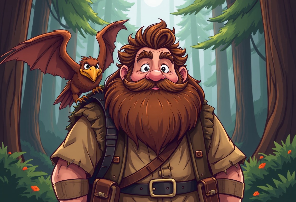 Harry Potter  Cartoon Character - Rubeus Hagrid