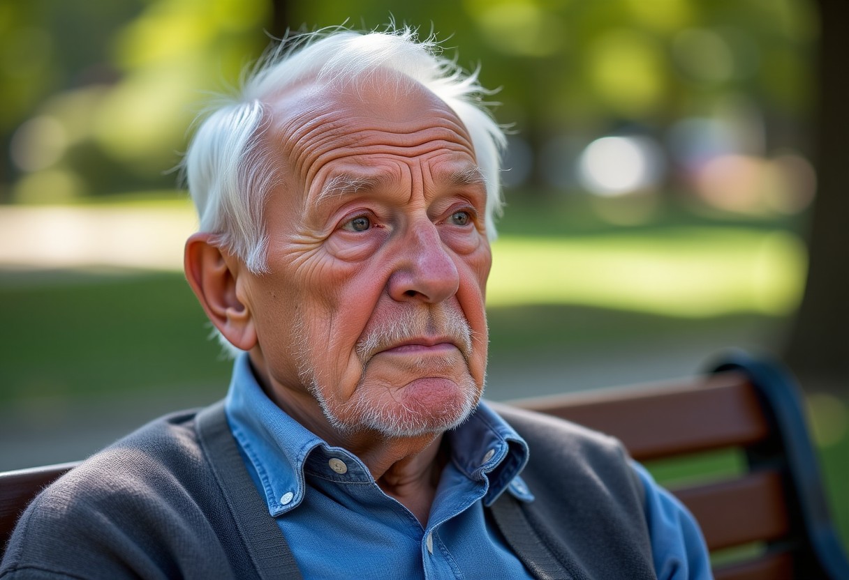 Flux Prompt: “An elderly man sitting on a park