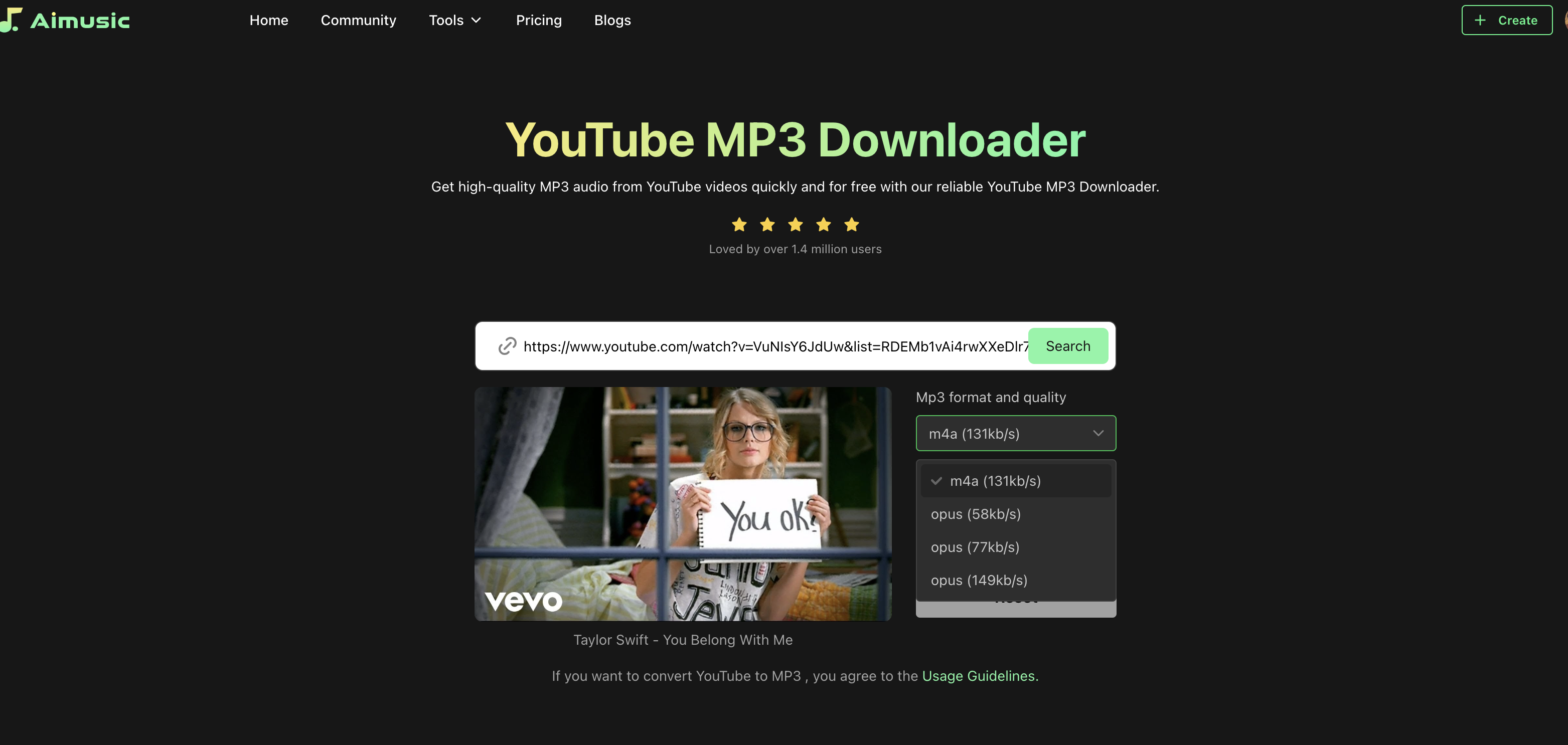 Choose the MP3 format.